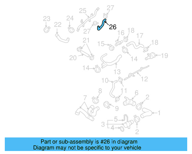 Engine Coolant Hose 3C0-121-058-R - View 8
