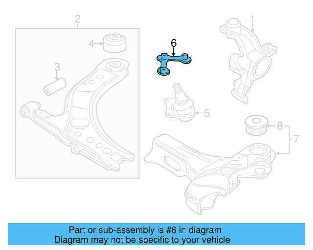 Lower Control Arm Lock Plate 1J0-407-175-B - View 20