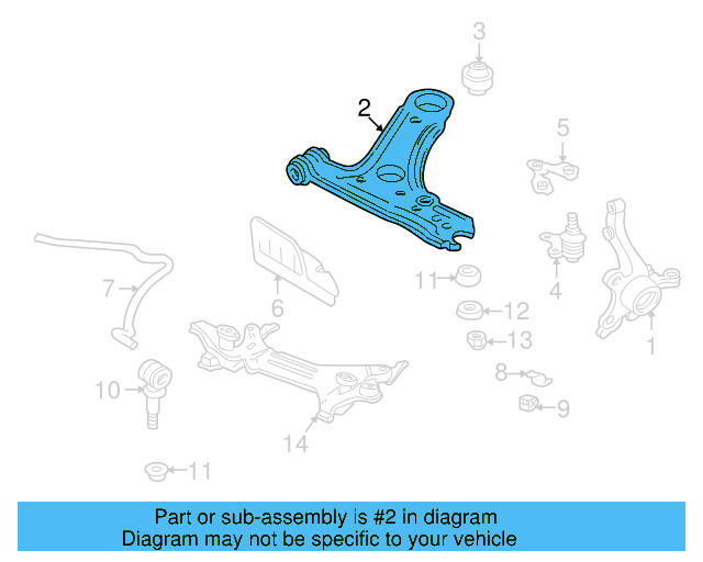 Lower Control Arm 1H0-407-151 - View 2