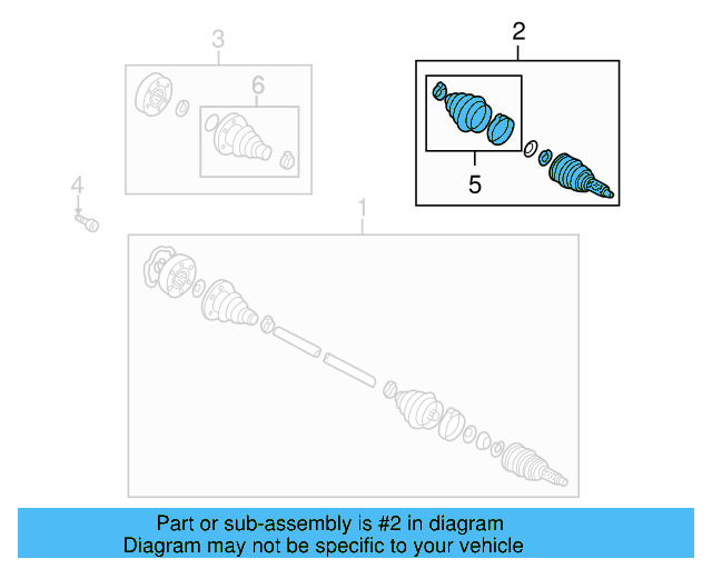 Outer Joint Assembly JZW-498-340-BX