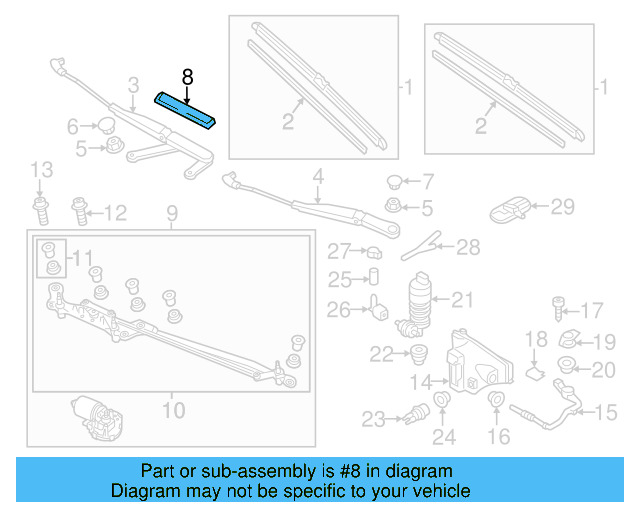Wiper Arm Cover 7P0-955-205 - View 5