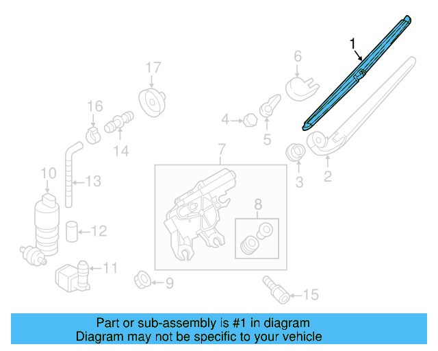 Wiper Blade 7P6-955-427 - View 6
