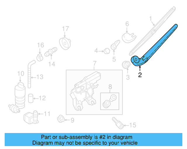 Wiper Arm 8R0-955-407-1P9 - View 8