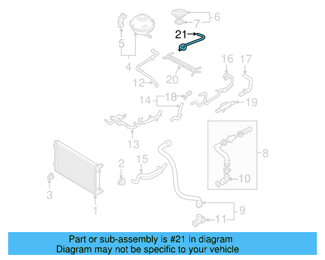 HVAC Heater Hose 1C0-122-157-AC