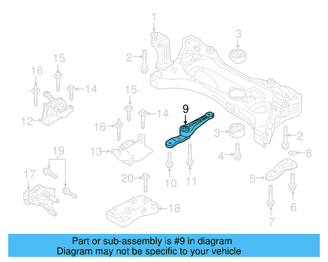 Rear Support 5Q0-199-855-AD - View 13