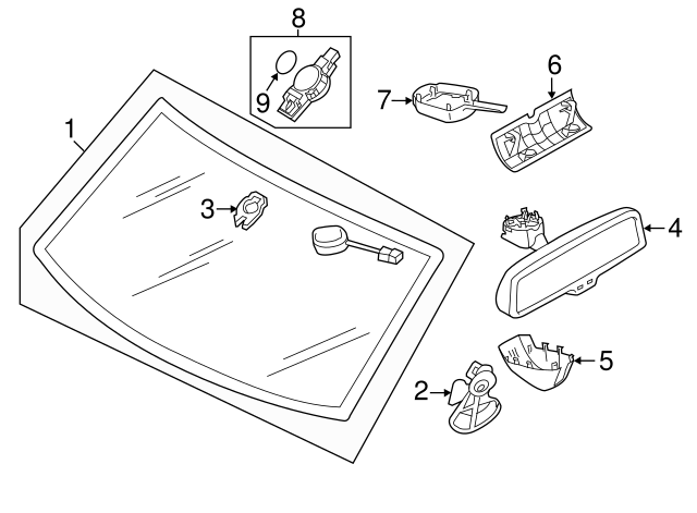 Mirror Inside Cap 7P6-858-547-B-9B9