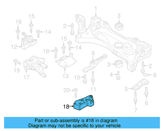 Trans Mount Lower Bracket 1K0-199-117-CD - View 63