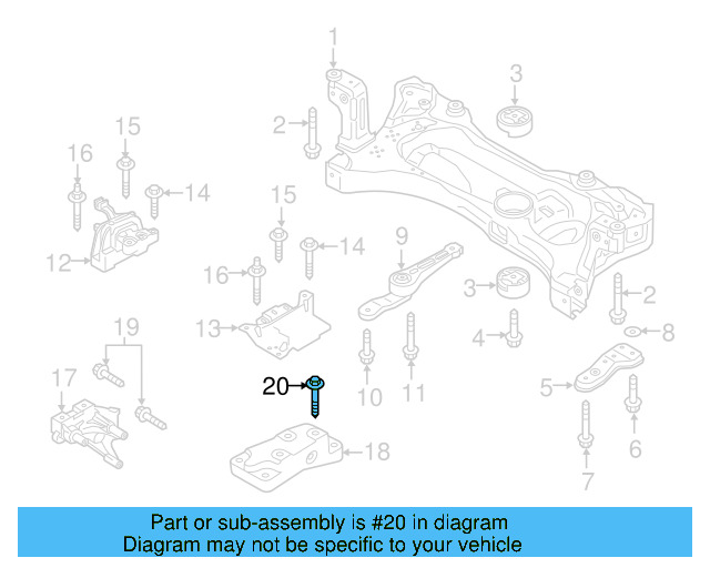 Trans Mount Lower Bracket 1K0-199-117-CD - View 21