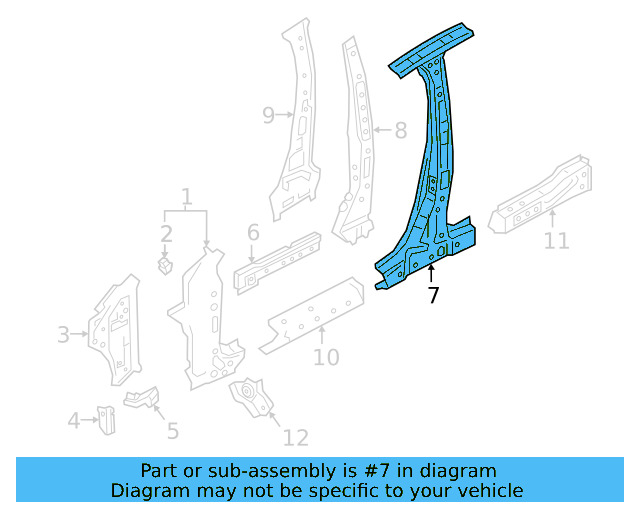 Inner Center Pillar 561-809-220-C - View 4