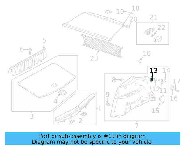 Quarter Trim Panel Retainer Nut 1Z9-868-280-B-82V - View 13