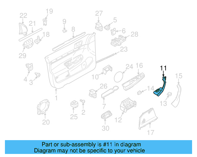 Interior Door Pull Handle 1K0-867-180-D-23T - View 3