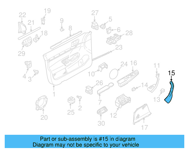 Exterior Door Handle Cover 1K0-868-040-B-81U - View 6