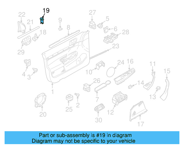Door Lock Knob Bezel 5M0-919-242-A-82V - View 6
