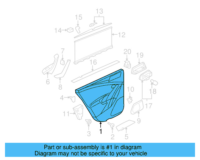 Door Trim Panel 3C5-867-212-KN-ZVB