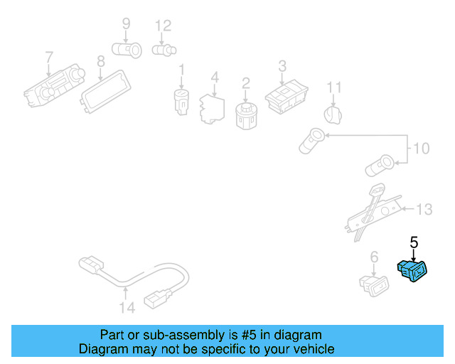 Seat Heat Switch 7P6-963-106-B - View 3