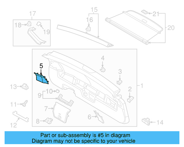 Lower Center Pillar Trim Clip 4A0-867-276-B - View 175