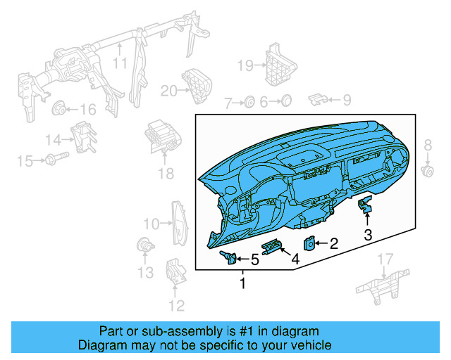 Instrument Panel 5C1-857-001-82V - View 4
