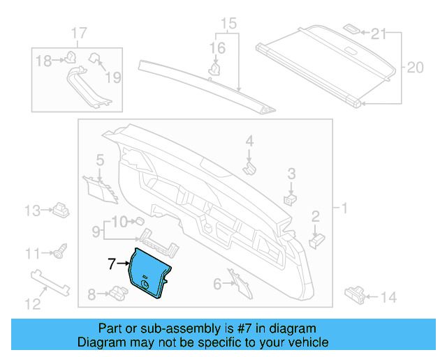 Lower Center Pillar Trim Clip 4A0-867-276-B - View 59