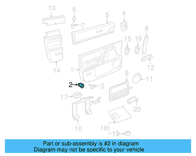 Door Trim Panel Clip 1C0-868-243 - View 6