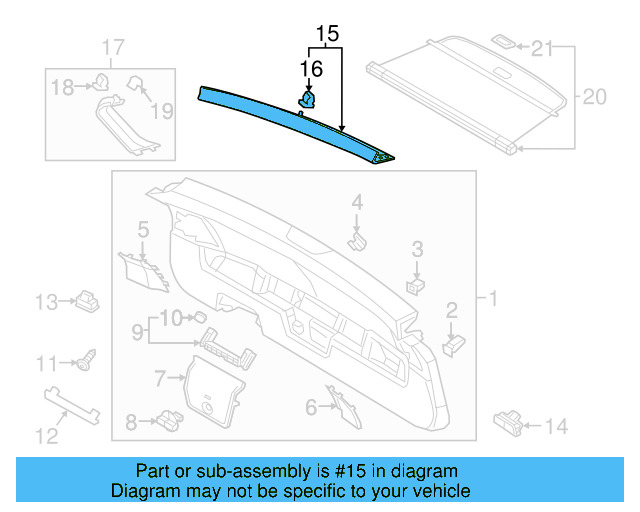 Lower Center Pillar Trim Clip 4A0-867-276-B - View 167