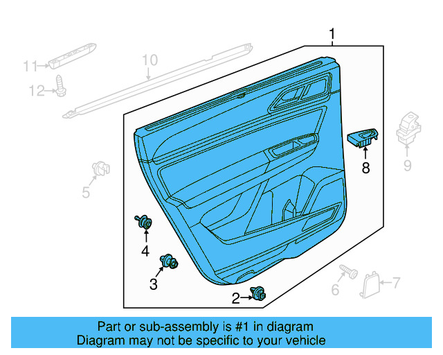 Door Trim Panel 3CN-867-011-L-VNU
