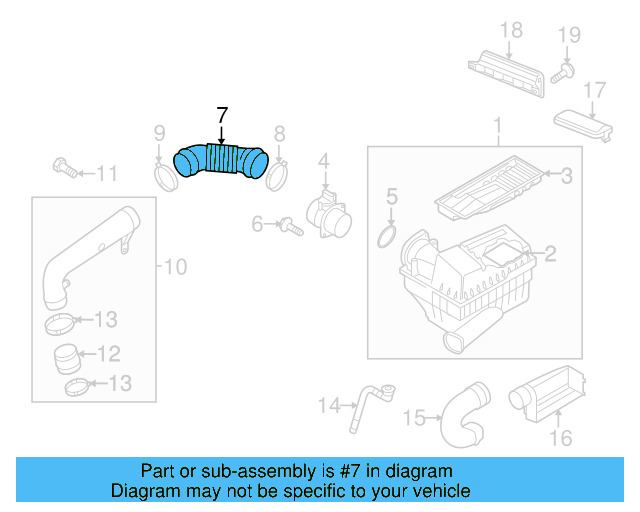 Engine Air Intake Hose 1K0-129-627-C - View 77