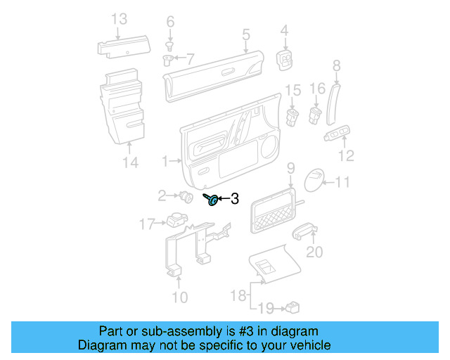 Door Trim Panel Screw N-908-298-03 - View 12