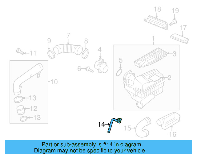Drain Tube 5N0-129-637-D - View 3