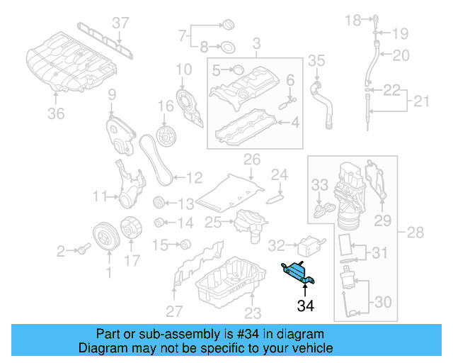 Oil Cooler Retainer 06D-121-521-C