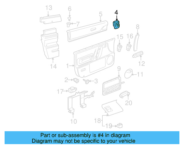 Switch Bezel 1C0-959-527-D-2QL - View 3