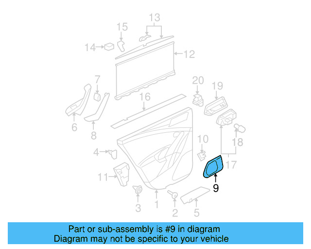 Lower Grille 3C4-867-149-B-9B9