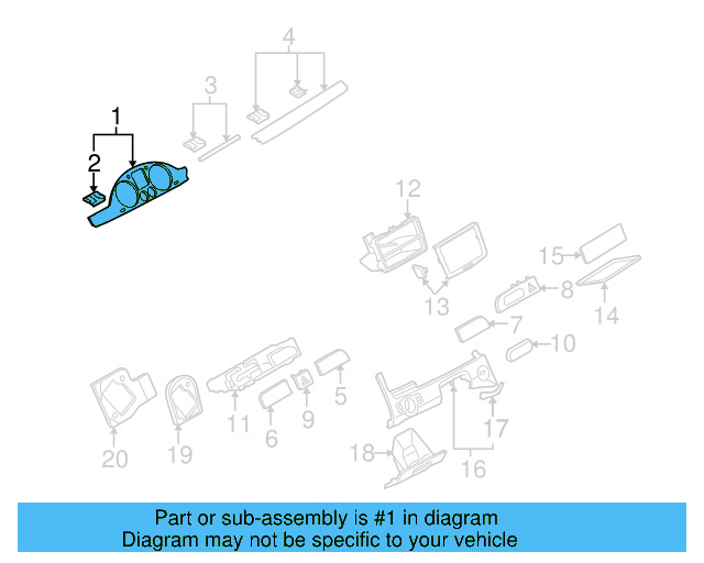 Cluster Bezel 3C8-858-366-F-ZQX