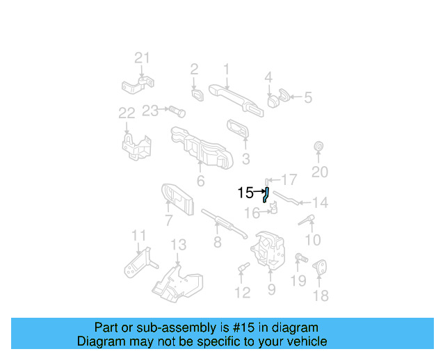 Door Lock Operating Rod 1J4-839-812-B - View 5