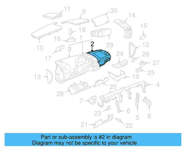 Instrument Panel Upper Cover 1C1-858-452-F-8SM - View 18