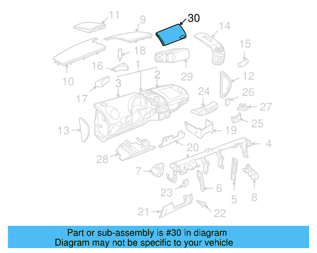 Instrument Panel Upper Cover 1C1-858-452-F-8SM - View 17
