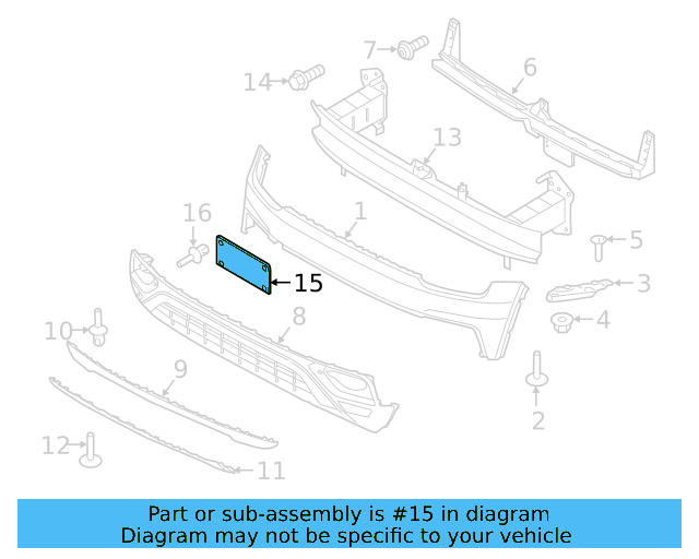 License Bracket 3CN-807-287-C-9B9 - View 6