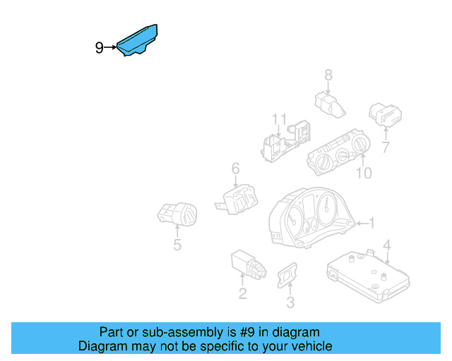 Instrument Panel Cover 5K0-919-068 - View 10