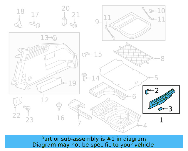 Rear Body Trim 3G8-863-459-A-82V - View 3