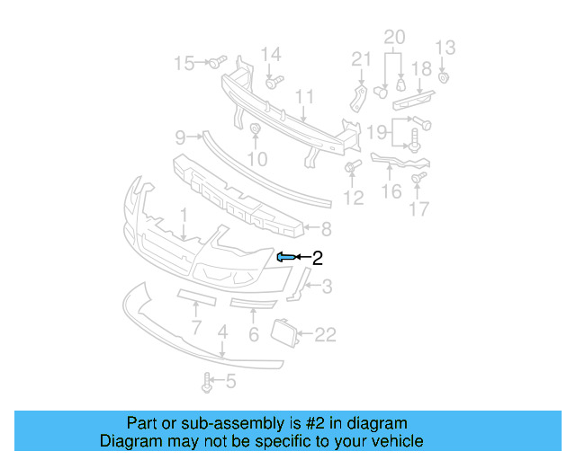 Bumper Cover Pin WHT-000-490 - View 4