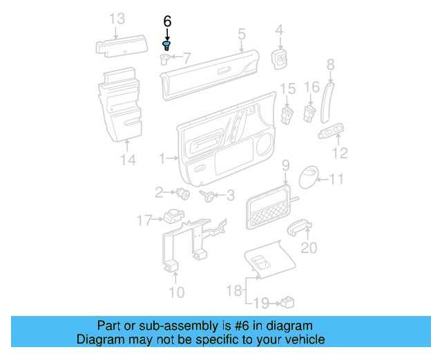 Lock Knob Guide 3B0-867-109-01C - View 18