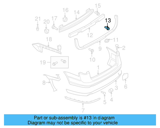 Rear Body Panel Stud N-910-176-02 - View 14