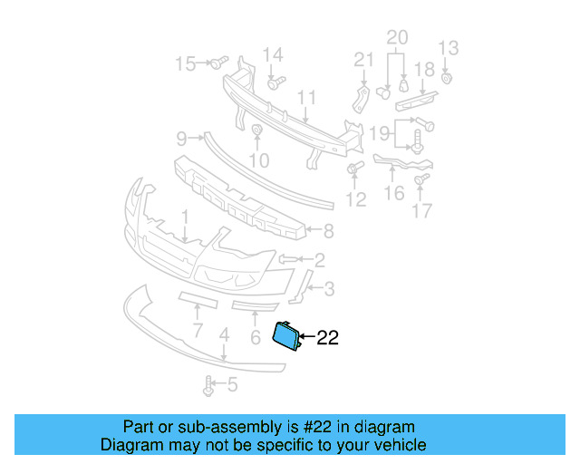 Cap (Unpainted) 3c0955110dgru - View 3