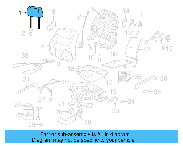 Headrest 1C0-881-903-M-7PW
