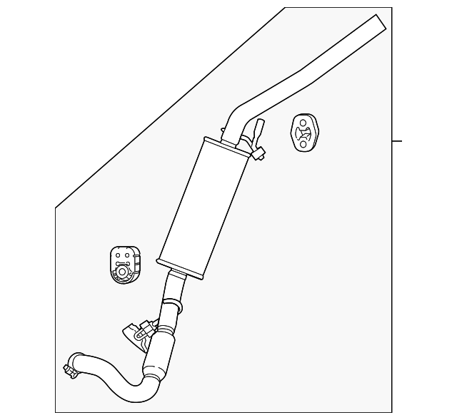 Converter & Pipe Front Bracket 7B0-253-099 - View 3