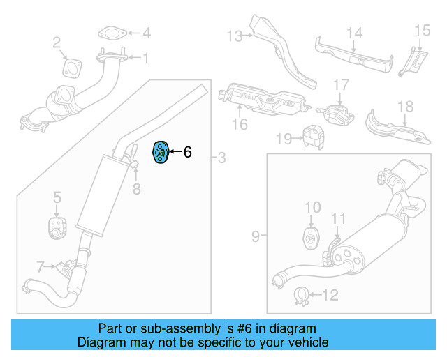 Converter & Pipe Retainer Ring 7B0-253-147-A - View 3