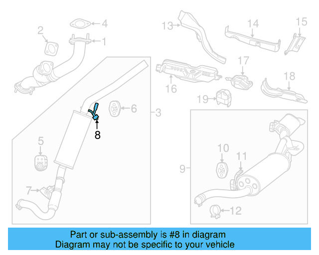 Converter & Pipe Rear Bracket 7B0-253-144-E - View 2
