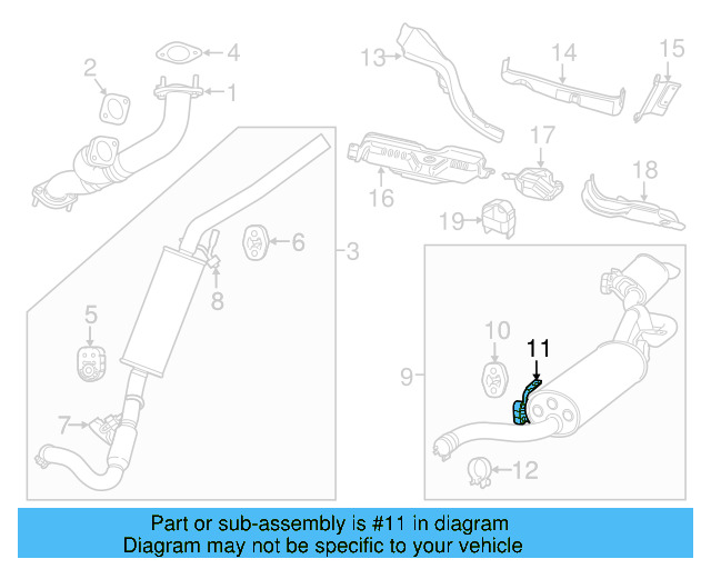 Muffler & Pipe Front Bracket 7B0-253-144-C