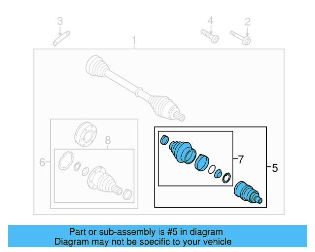Outer Joint Assembly 8V0-598-099 - View 14