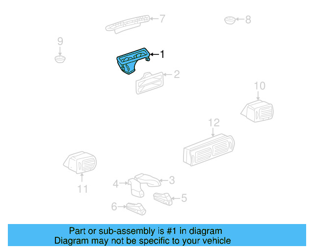 Defroster Duct 3B1-819-081-C - View 6