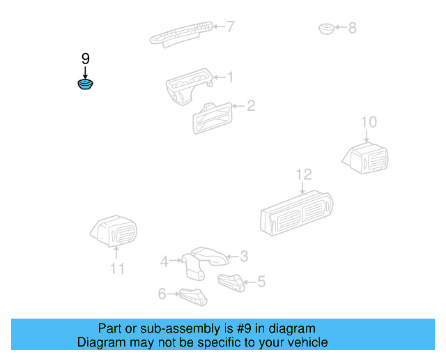 Defroster Duct 3B1-819-081-C - View 11